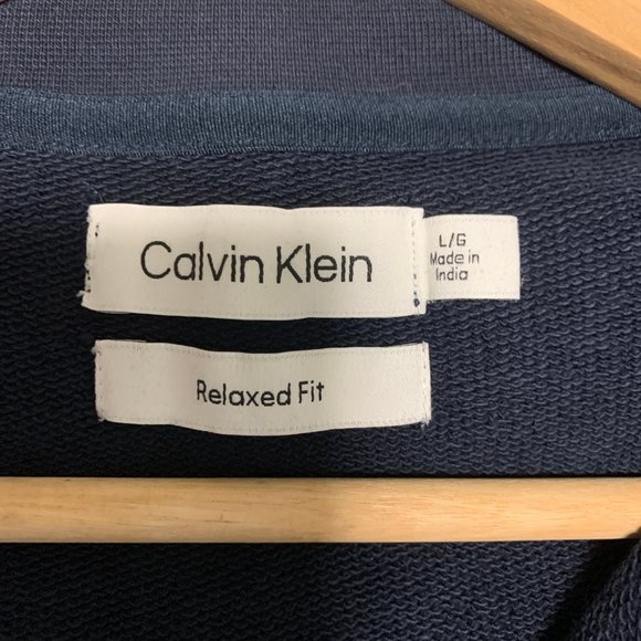 Calvin Klein Relaxed Fit 100% Cotton Half Zip-Up Sweatshirt, in Men's Size L - Picture 5 of 7